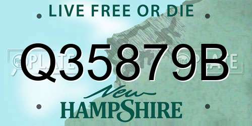 Q35879B New Hampshire License Plate