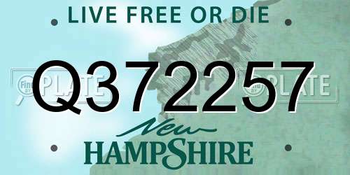 Q372257 New Hampshire License Plate
