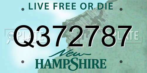 Q372787 New Hampshire License Plate