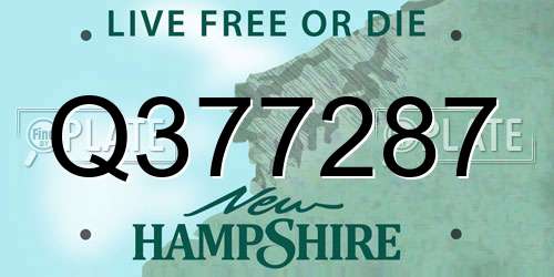 Q377287 New Hampshire License Plate