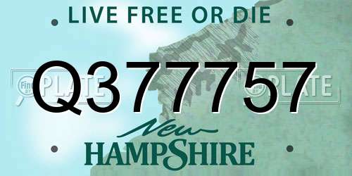 Q377757 New Hampshire License Plate