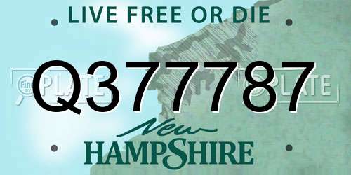Q377787 New Hampshire License Plate