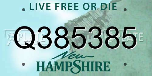 Q385385 New Hampshire License Plate