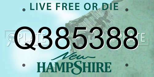 Q385388 New Hampshire License Plate