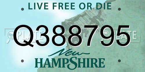 Q388795 New Hampshire License Plate