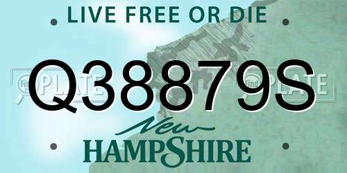 Q38879S New Hampshire License Plate