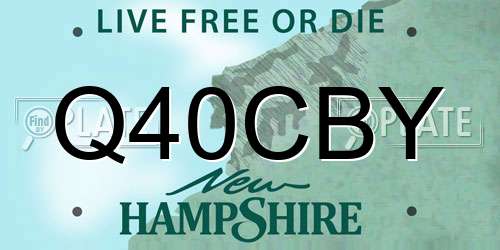 Q40CBY New Hampshire License Plate