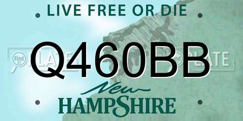 Q460BB New Hampshire License Plate