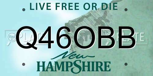 Q46OBB New Hampshire License Plate