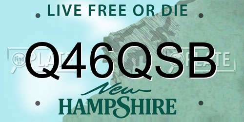 Q46QSB New Hampshire License Plate
