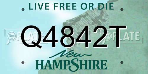Q4842T New Hampshire License Plate