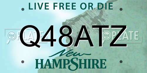 Q48ATZ New Hampshire License Plate