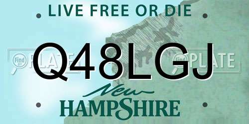 Q48LGJ New Hampshire License Plate