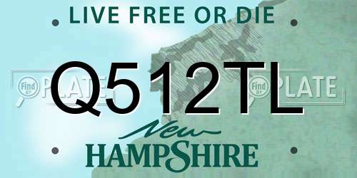 Q512TL New Hampshire License Plate