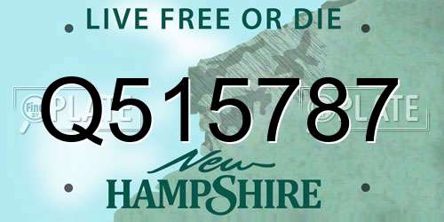 Q515787 New Hampshire License Plate