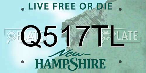 Q517TL New Hampshire License Plate