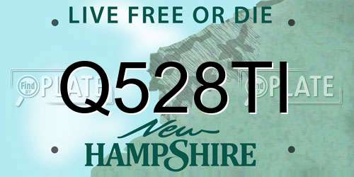 Q528TI New Hampshire License Plate