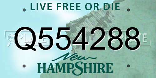 Q554288 New Hampshire License Plate
