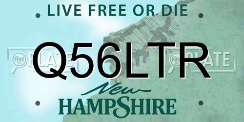 Q56LTR New Hampshire License Plate