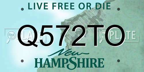 Q572TO New Hampshire License Plate