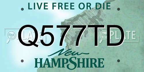 Q577TD New Hampshire License Plate