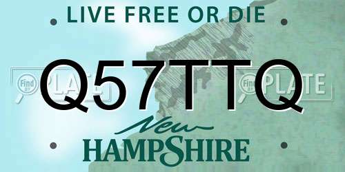 Q57TTQ New Hampshire License Plate