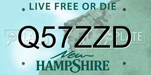 Q57ZZD New Hampshire License Plate