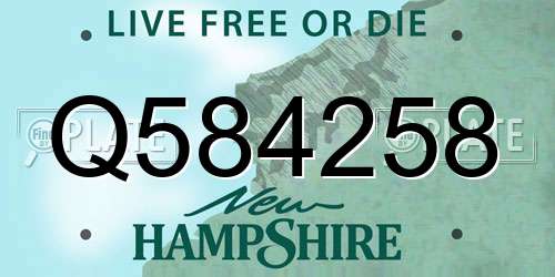 Q584258 New Hampshire License Plate