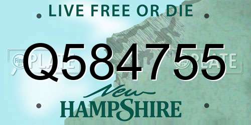 Q584755 New Hampshire License Plate