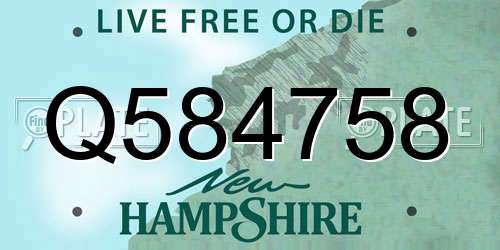 Q584758 New Hampshire License Plate