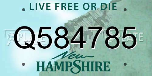 Q584785 New Hampshire License Plate
