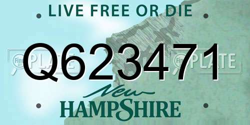 Q623471 New Hampshire License Plate