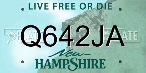 Q642JA New Hampshire License Plate