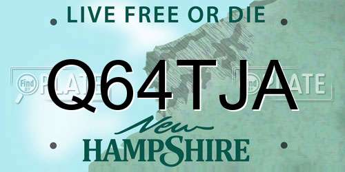 Q64TJA New Hampshire License Plate