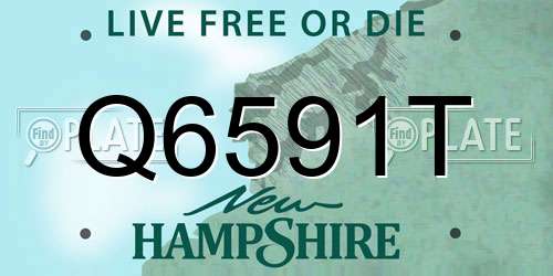 Q6591T New Hampshire License Plate