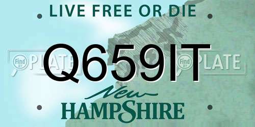 Q659IT New Hampshire License Plate