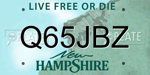 Q65JBZ New Hampshire License Plate