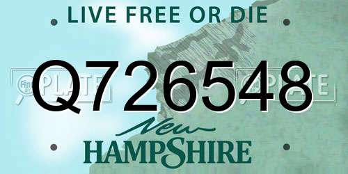 Q726548 New Hampshire License Plate
