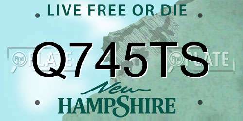 Q745TS New Hampshire License Plate
