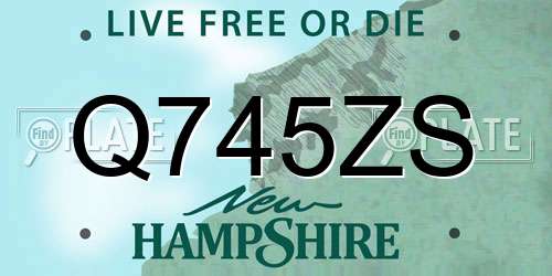 Q745ZS New Hampshire License Plate