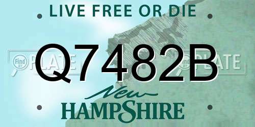 Q7482B New Hampshire License Plate