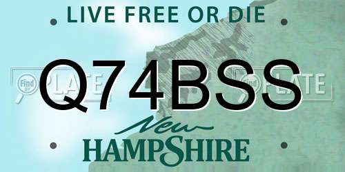 Q74BSS New Hampshire License Plate