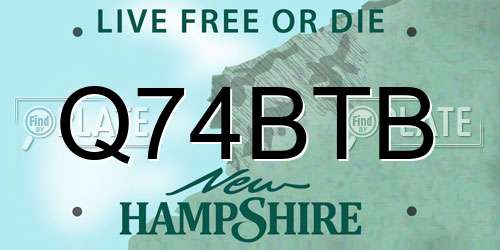 Q74BTB New Hampshire License Plate