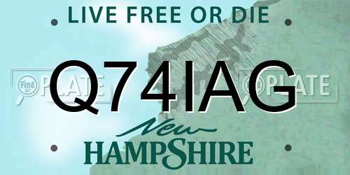 Q74IAG New Hampshire License Plate