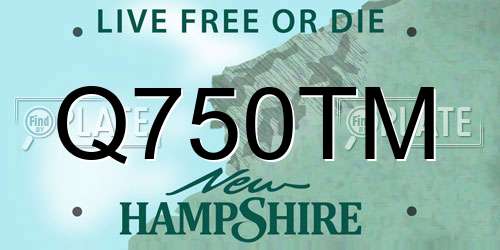 Q750TM New Hampshire License Plate