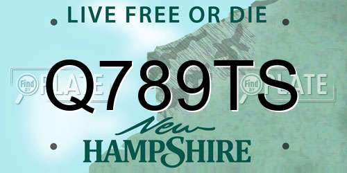 Q789TS New Hampshire License Plate