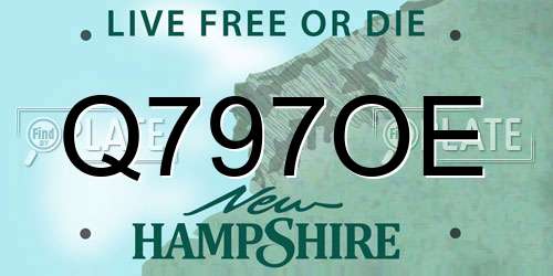 Q797OE New Hampshire License Plate