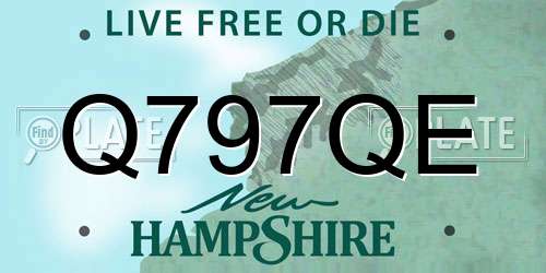 Q797QE New Hampshire License Plate