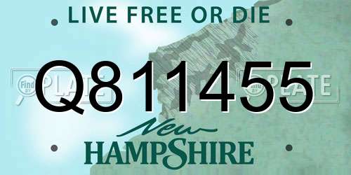 Q811455 New Hampshire License Plate