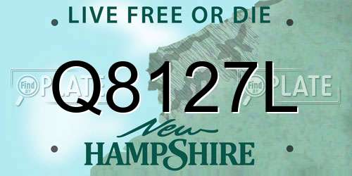 Q8127L New Hampshire License Plate